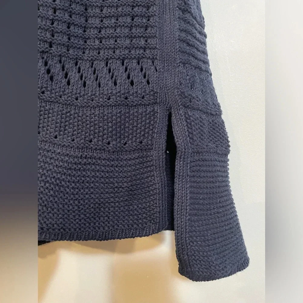 J Jill Sweater Vest Women XS Navy Blue Pullover Tunic Boho Classic Casual EUC - Picture 7 of 9